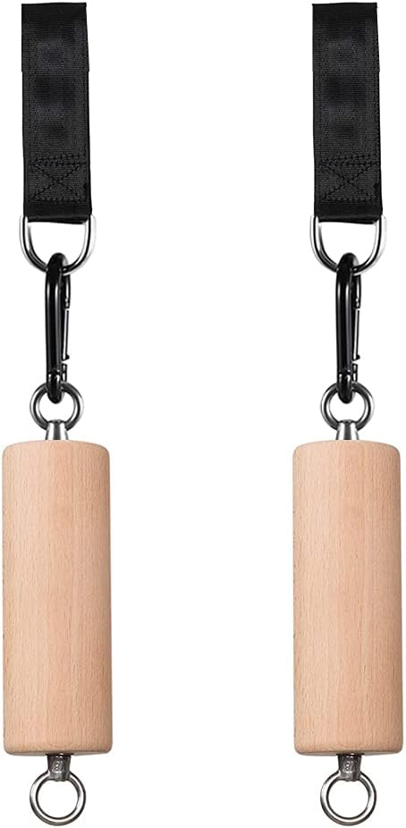 Wooden Pull Up Climbing Hold Grips - 1 Pair Hand Grips Strengthener Exerciser Training Tools for Grip Strength, Kettlebells, Workout, Bouldering, Ninja Warrior