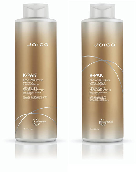 Joico K-PAK Daily Shampoo & Conditioner Set to Repair Damage, 33.8-Ounce