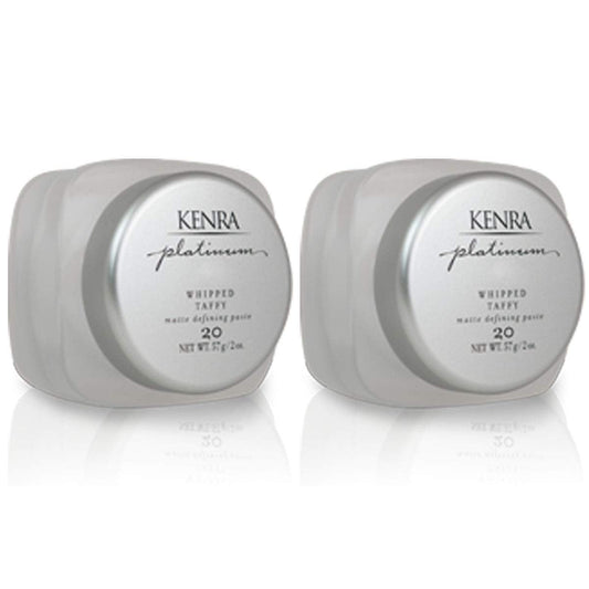Kenra Platinum Whipped Taffy 20 | Matte Defining Paste | Delivers An Ultra-Matte, Firm Hold Finish | Sculpts, Smooths & Texturizes Styles | All Hair Types | 2fl. Oz (2-Pack)