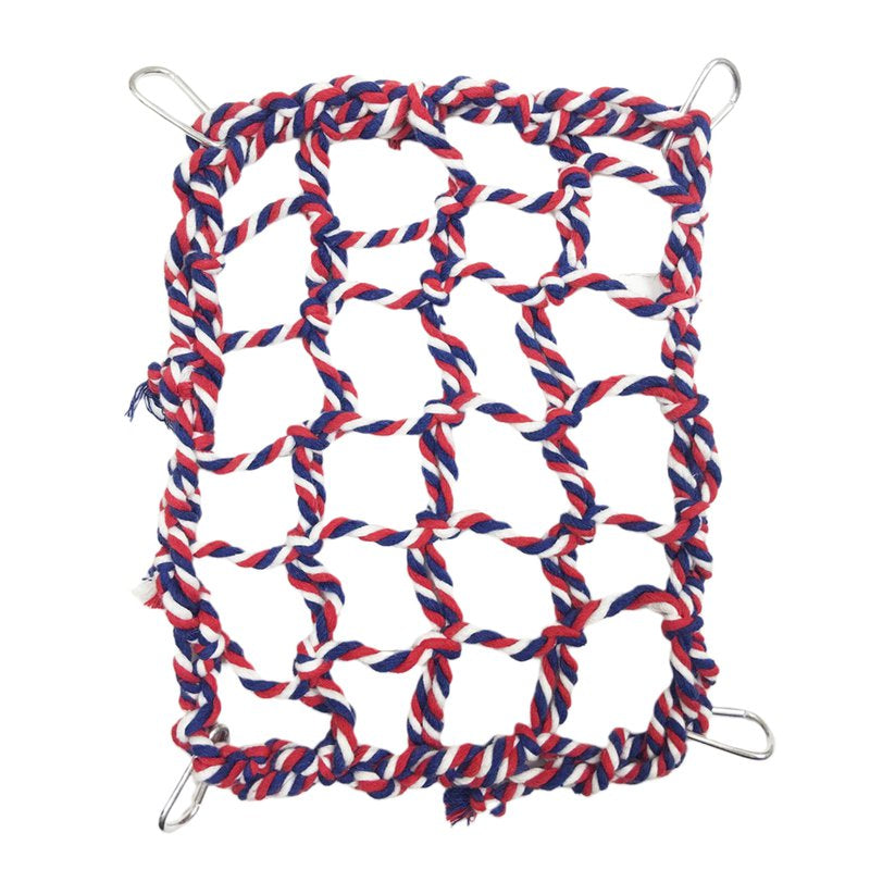 Walbest Pet Climbing Net,Bird Climbing Toy Hammock Toy Cotton Rope Weaving Cage Accessories Bird Parrot Toy Climbing Net for Hamster Squirrel