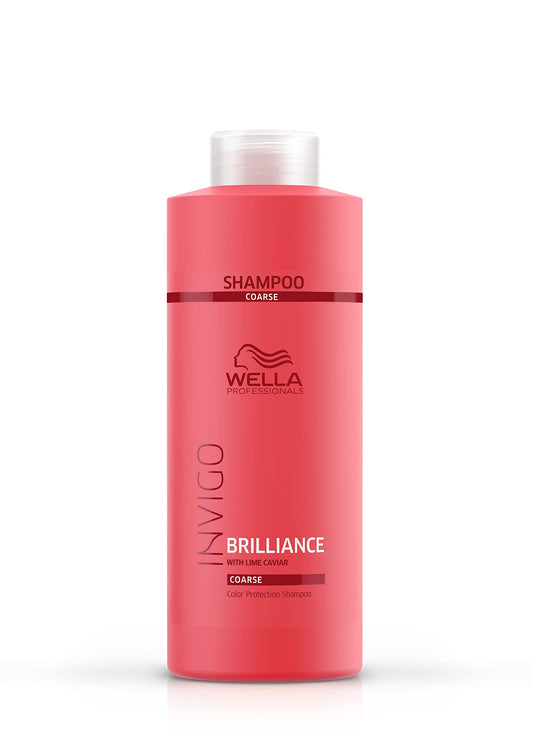 Wella Professionals Invigo Brilliance Shampoo for Coarse Hair, Color Protecting & Color Vibrancy, 33.8 Fl oz