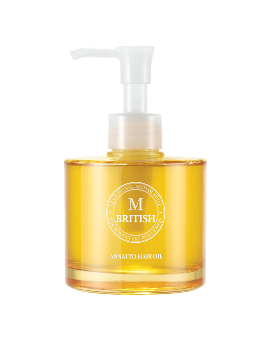 BRITISH M Annatto Hair Oil | Protects hair | Vegan | for all hair type | Frizz-free Shine | Instantly Absorbed | Treatment (4.73 fl.oz)