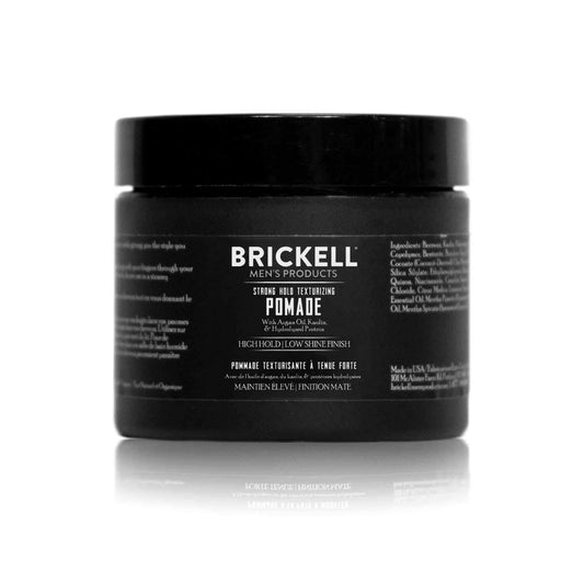 Brickell Men's Products Strong Hold Texturizing Pomade For Men, Natural and Organic, Pliable Fiber Pomade, 2 Ounce, Scented
