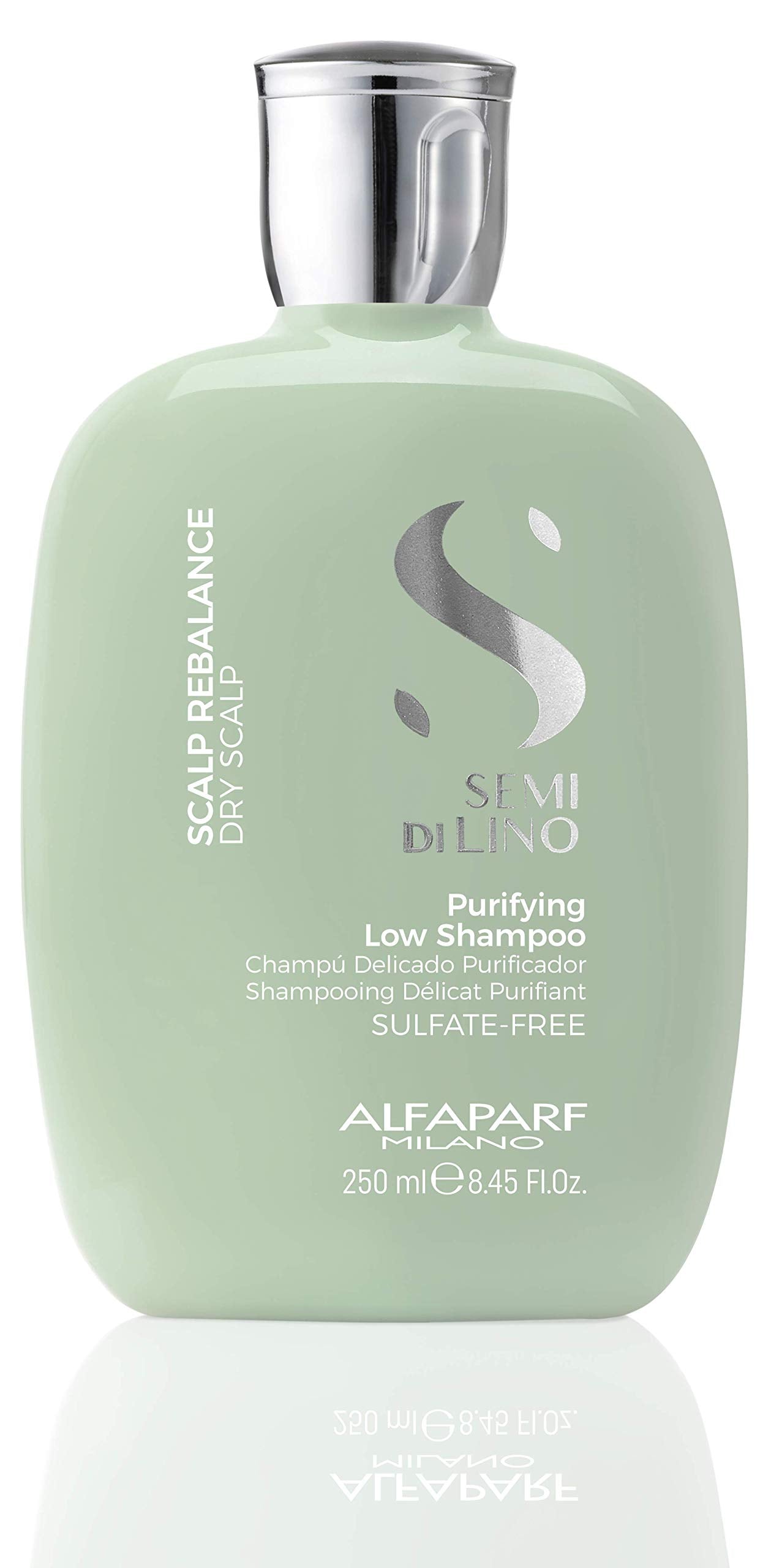 Alfaparf Milano Semi Di Lino Scalp Rebalance Shampoo for Dry Scalp - Sulfate Free Shampoo - For Excessive Oiliness and Flakes - Professional Salon Quality - 8.45 Fl Oz