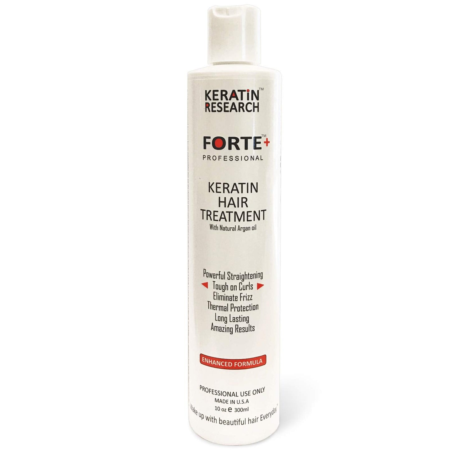 Keratin Research Keratin Forte Conditioner, 300ml, Unisex, Moroccan Argan Oil Enhanced Formula for Curly Hair