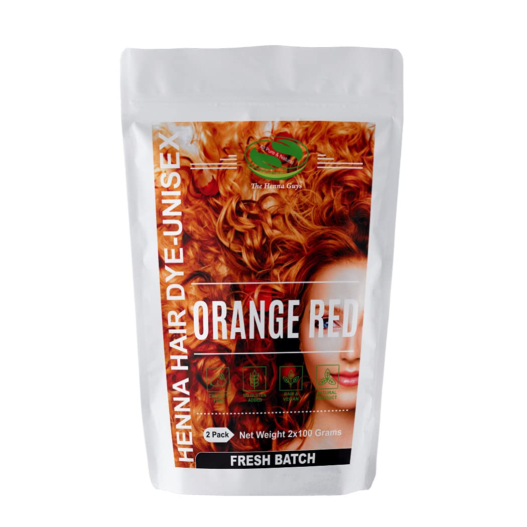 Red Orange Henna Hair Color/Dye 2 Pack - The Henna Guys
