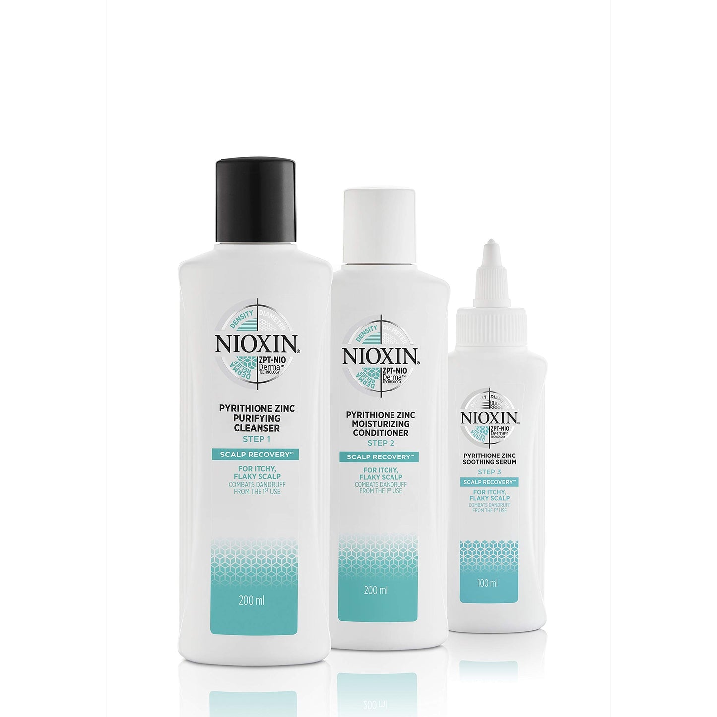 Nioxin Scalp Recovery Anti-Dandruff System Kit for Itchy & Flaky Scalp, Pyrithione Zinc,6.8 fluid ounce