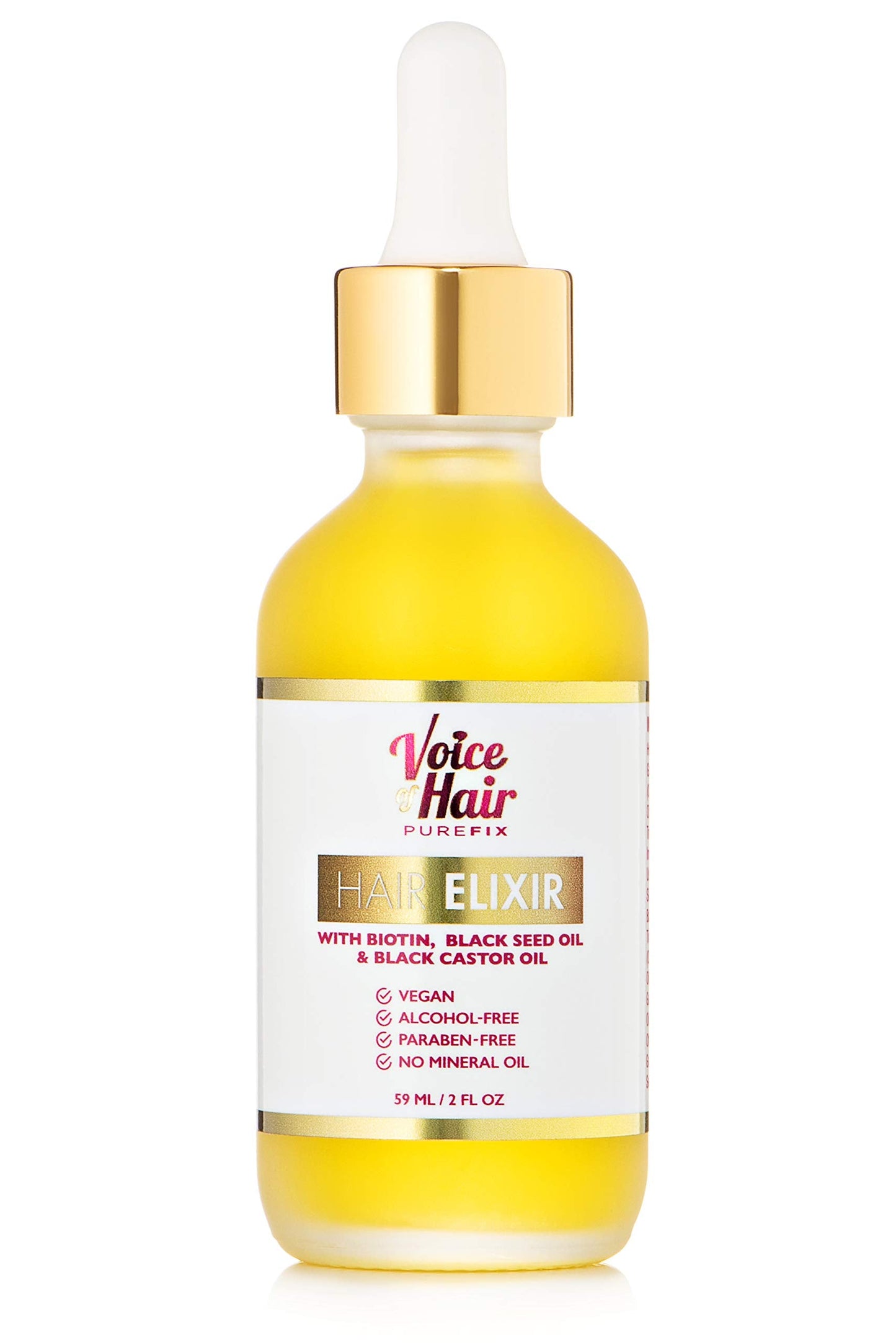 Voice of Hair PureFix Elixir – Hair Growth Oil Serum – Clinically Proven 6-in-1 Hair and Scalp Oil For Longer, Stronger, and Moisturized Hair– with Rosemary Oil – Vegan - Paraben Free - 2 Fl Oz.