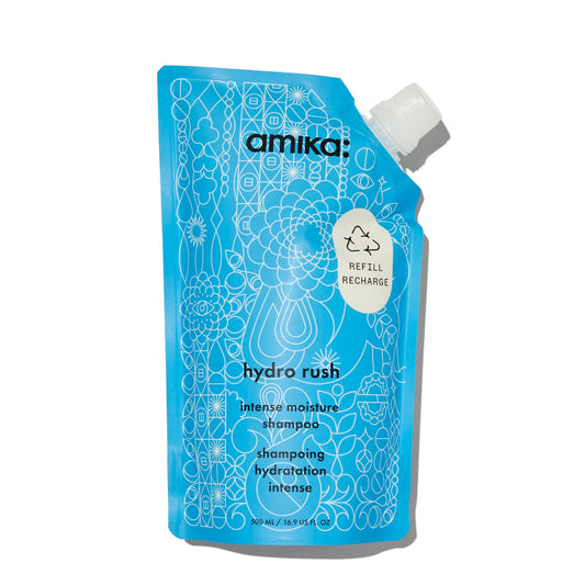 amika. hydro rush intense moisture shampoo with hyaluronic acid, 500ml