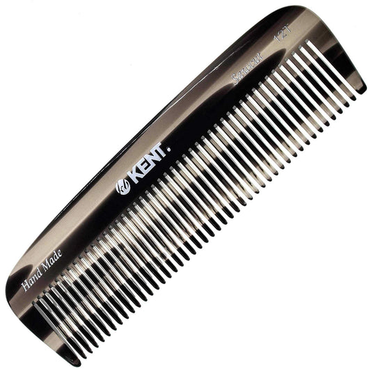 Kent 12T G Wide Tooth Comb,Hair Detangling Comb-Handmade-Pocket Comb for Thick,Curly,Wavy Hair -Large Tooth Comb-Hair Detangler Comb for Grooming Hair, Beard and Mustache-Saw-Cut and Hand Polished
