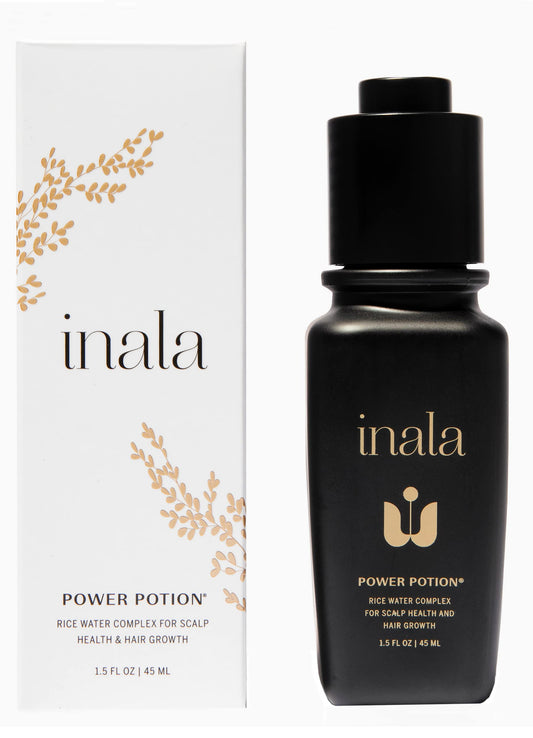 inala Power Potion | Rice Water Complex Hair Growth Serum for Scalp Health & Hair Growth | Helps Minimize Breakage and Strengthens Hair | Water-based, Oil-free Hair Serum for All Hair Types,1.5oz