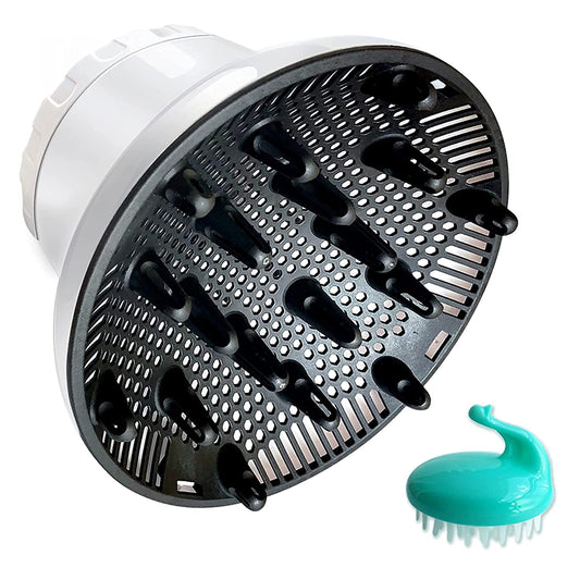 Universal Hair Diffuser, Hair Dryer Diffuser Attachment for Curly and Natural Wavy Hair, Professional Blow Dryer Diffuser, Adjustable from 1.4 Inch to 2.6 Inch