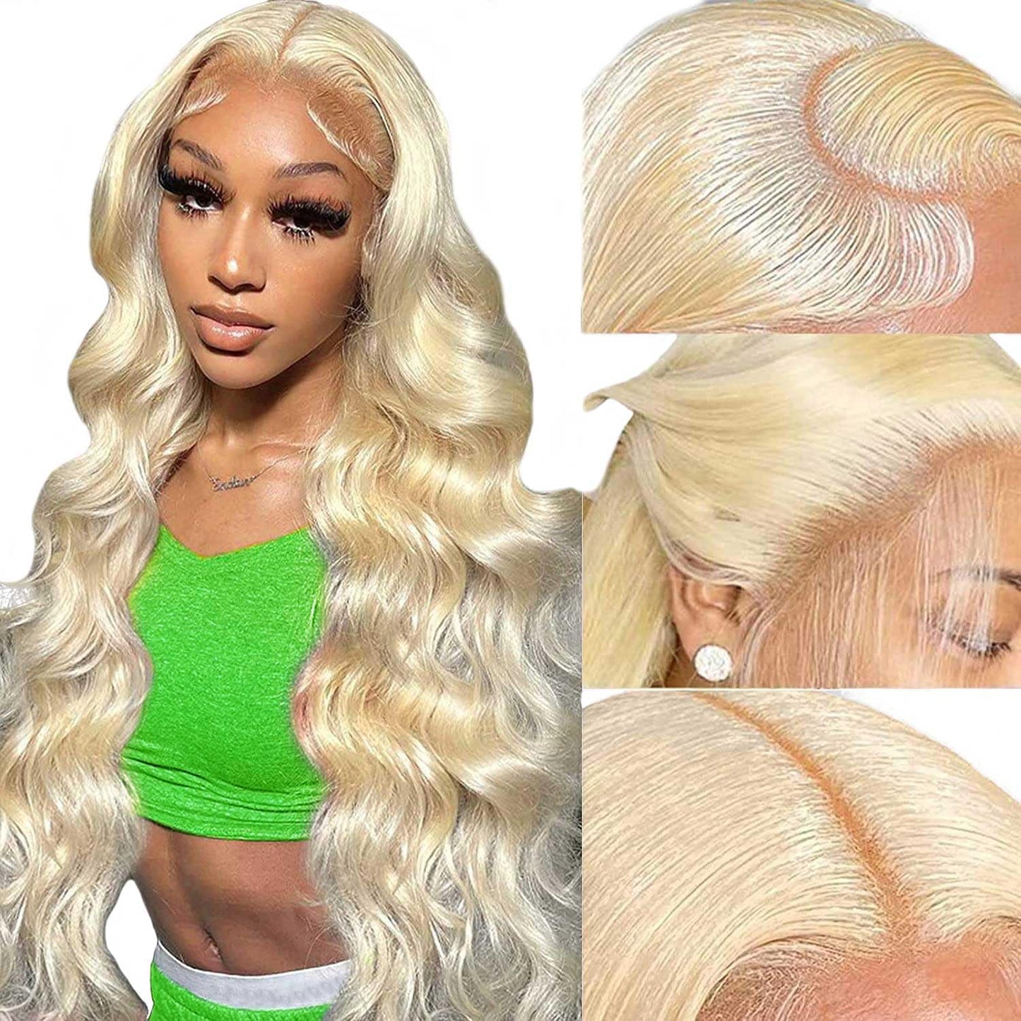 613 Blonde Wig Human Hair 5x5 HD Lace Front Wig Human Hair Pre Plucked with Baby Hair Bleached Knots 180 Density Glueless Brazilian Body Wave Lace Front Wigs Closure Wigs Human Hair for Women 20inch