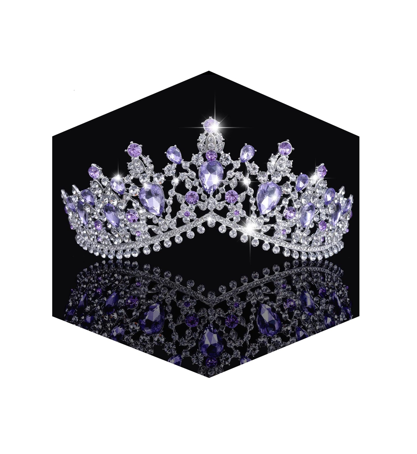 Kamirola - Queen Crown and Tiara Princess Crown for Women and Girls Crystal Headbands for Bridal, Gothic Halloween Costumes for Women Prom Christmas Wedding Birthday Prom Pageant Party