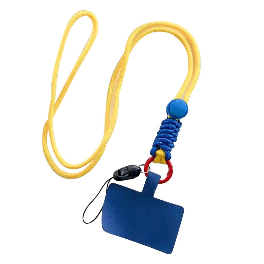 Thinsont Universal Mobile Phone Lanyard Adjustable Detachable Neck Hanging Rope Anti-Lost Straps Accessory Outdoor Climbing Purple Yellow Long