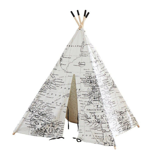 Around the World Map Play Tent - Teepee for Kids