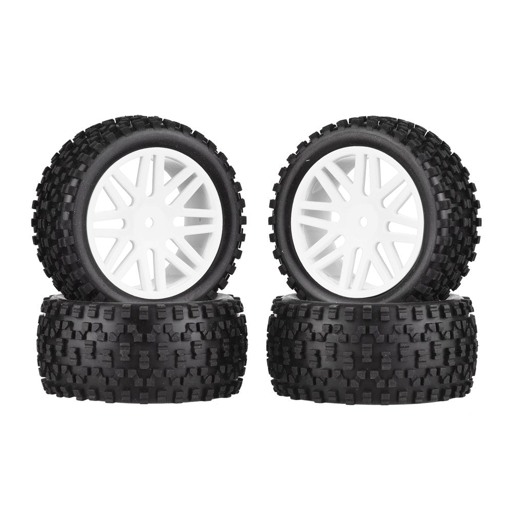 Docooler 4 PCS 76Mm Wheel Rim and Rubber Tire for 1:10 Scale Car DIY off Road Racing Car Tires 4WD Climbing Car Hobby Car Tyre Accessories