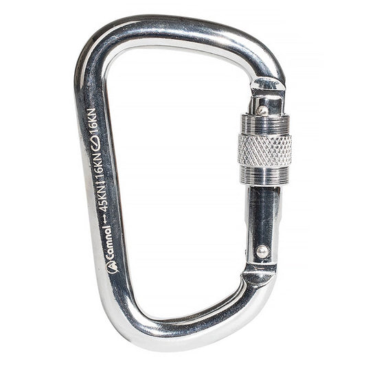 Peryerana Climbing Carabiner Sturdy Sporting Goods Outdoor Sports Supplies Precise Camping Accessories Practical Carabiner for Backpacking Silver