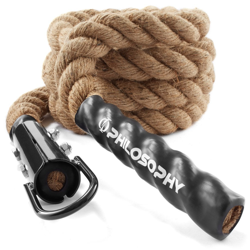 Philosophy Gym 15 Ft. Indoor / Outdoor Exercise Climbing Rope - 1.5 Inch Diameter