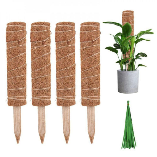 Clearance!4Pcs Plant Stand Coir Moss Totem Pole Coconut Sticks Plants Climbing Fram Greenhouse Plant Holder Garden Tools