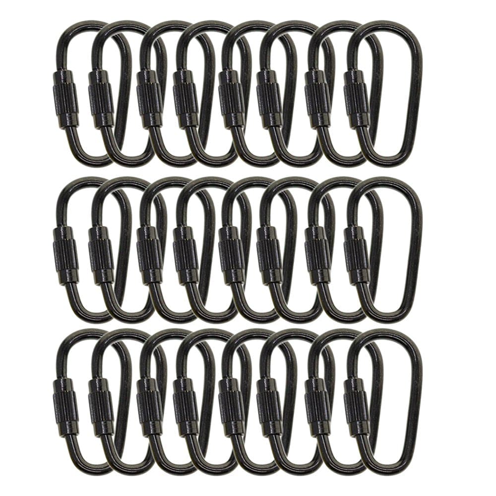 Dido Pack of 24 D Ring Locking Carabiner Keychain Mini Hooks Spring Lock Climbing Carabiners Clips Holder Gifts for Traveling Copper