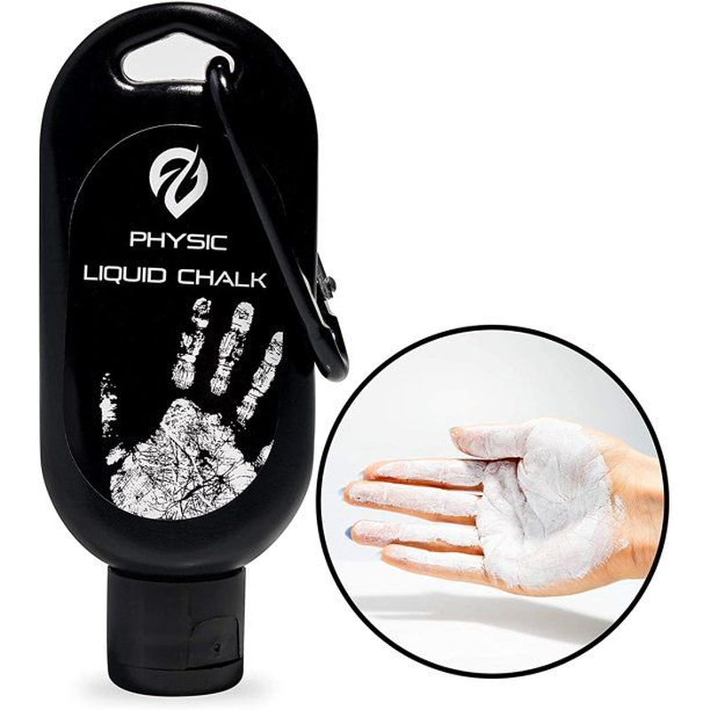 Physic Liquid Chalk for Weightlifting, Gymnastics, Rock Climbing, and Dancing. Experience a Stronger Grip and Better Results with Sweat Resistant and Long Lasting Gym Chalk. Shake before Use. 50Ml
