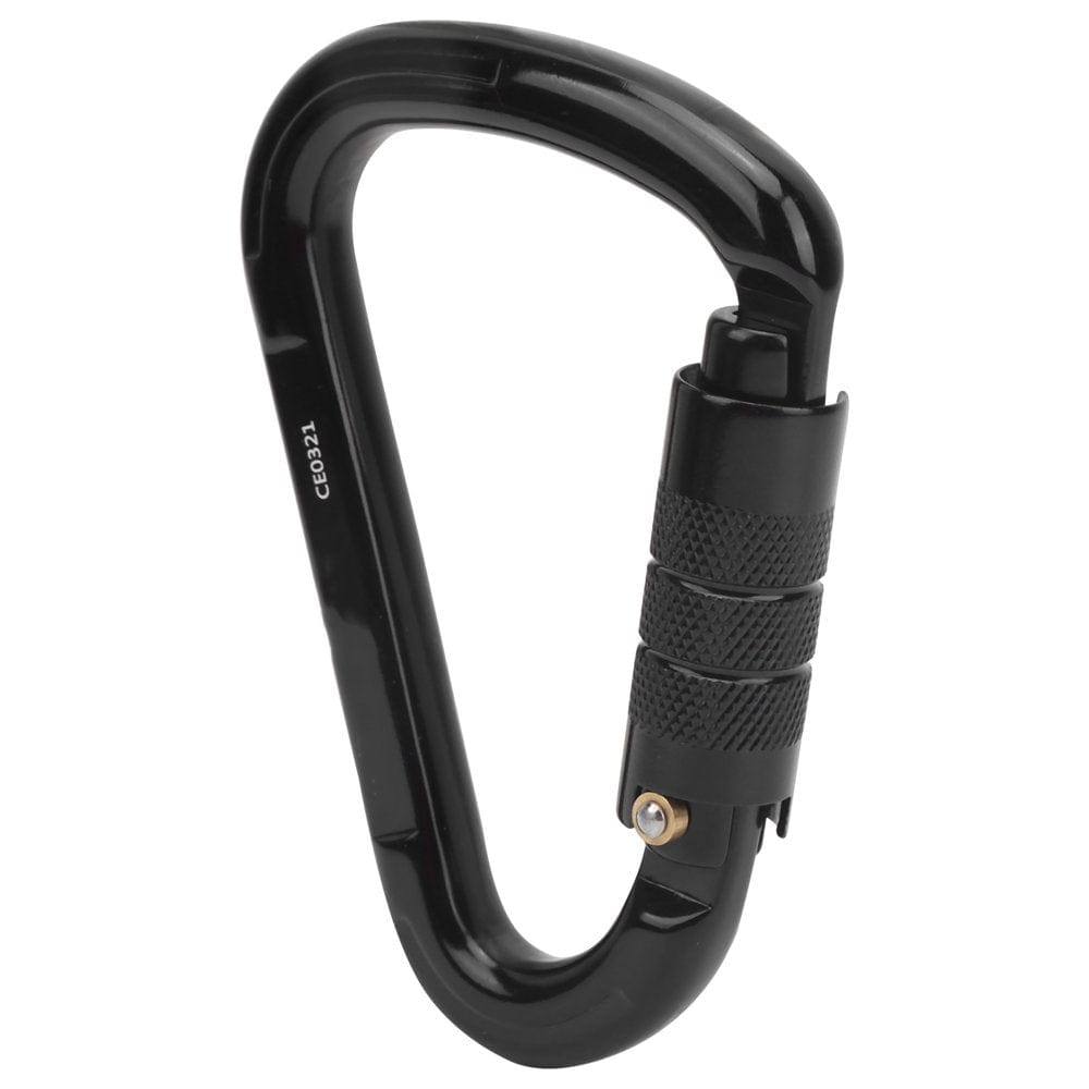 EBTOOLS Buckle Carabiner Outdoor Rock Climbing 28KN Connector Lock Accessory Black