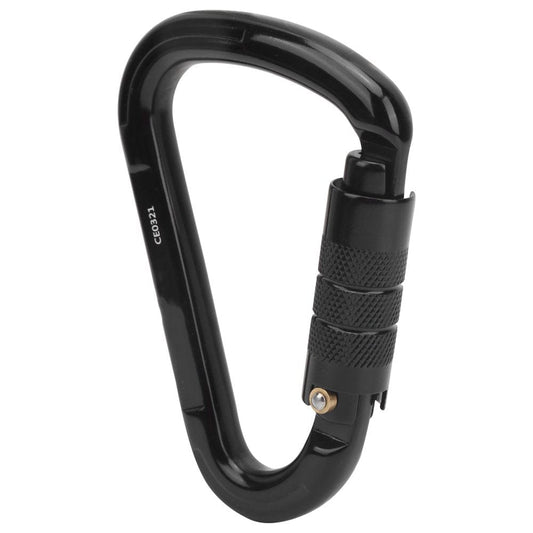 EBTOOLS Buckle Carabiner Outdoor Rock Climbing 28KN Connector Lock Accessory Black