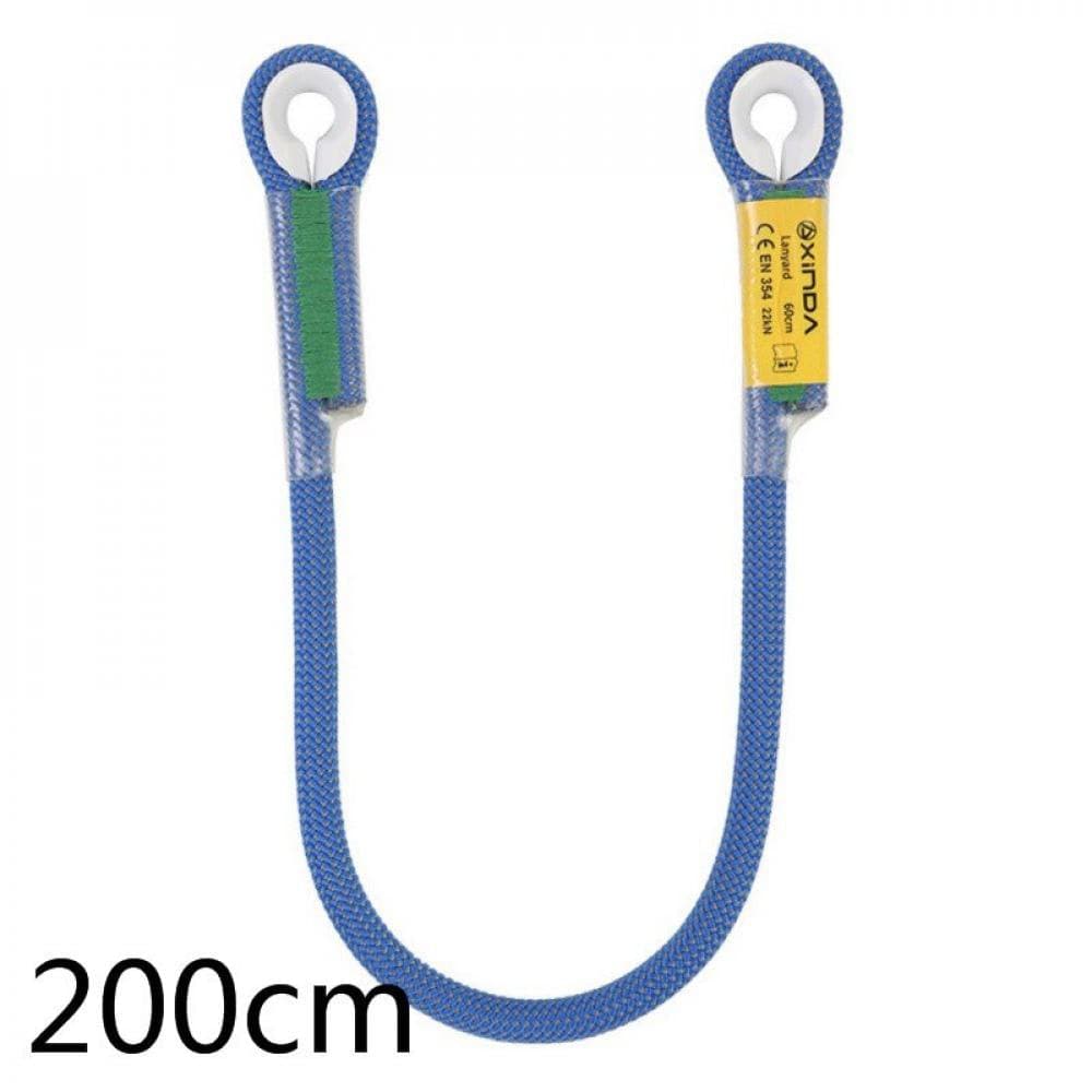 Greyghost 1Pc Professional Rock Climbing Rescue Lanyard Protective Eye-To-Eye Loop Rappelling Rope Mountaineering Accessories Blue 200Cm/78.7"