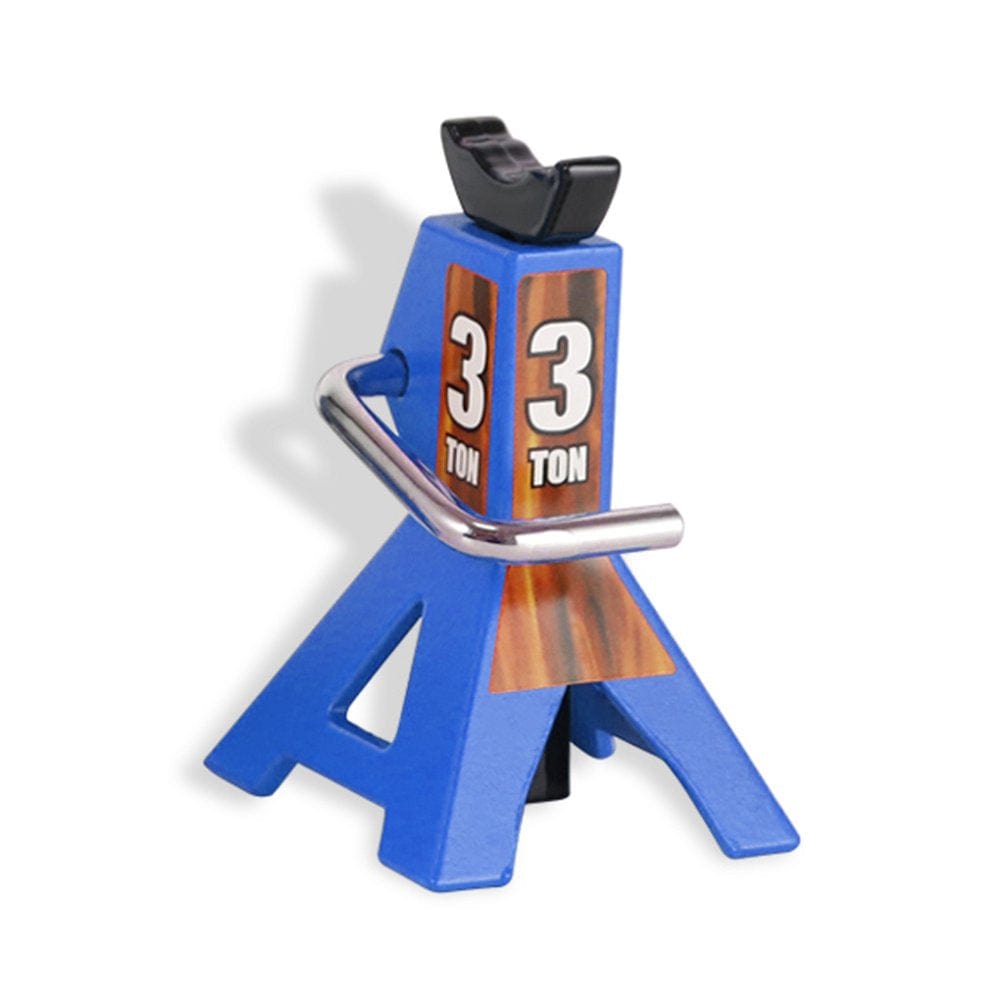 Metal Simulation Jack Stand Remote Control 1:10 Crawler Truck Climbing Vehicle Adjustable Height Lift Support Repair Accessories Blue