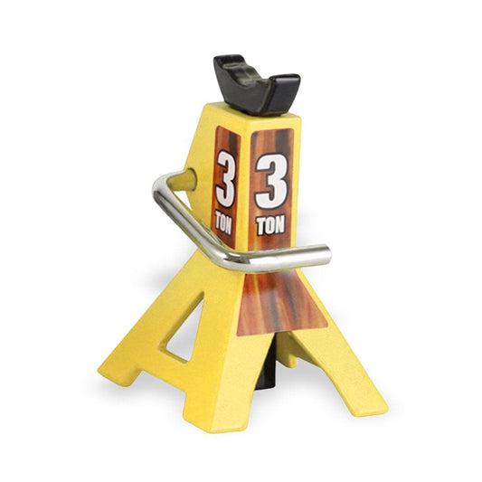 Metal Simulation Jack Stand Remote Control 1:10 Crawler Truck Climbing Vehicle Adjustable Height Lift Support Repair Accessories Yellow