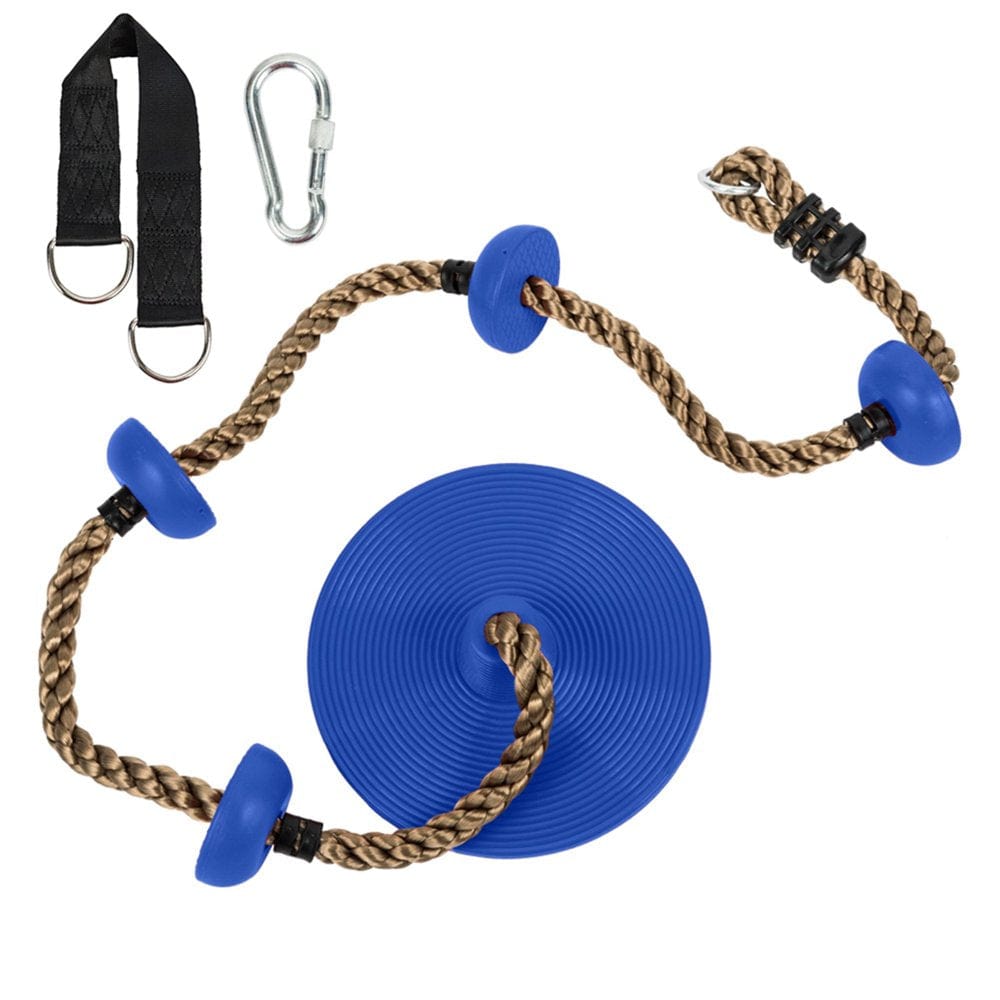 Mirabranlly Tree Climbing Rope and Kids Disc Swing Seat Set Outdoor Backyard Playground Accessories