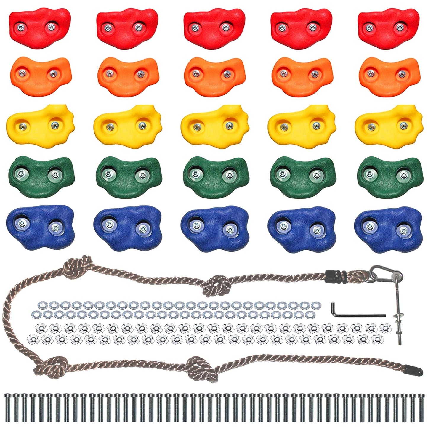 Rock Climbing Kit for Kids - 25 Handles