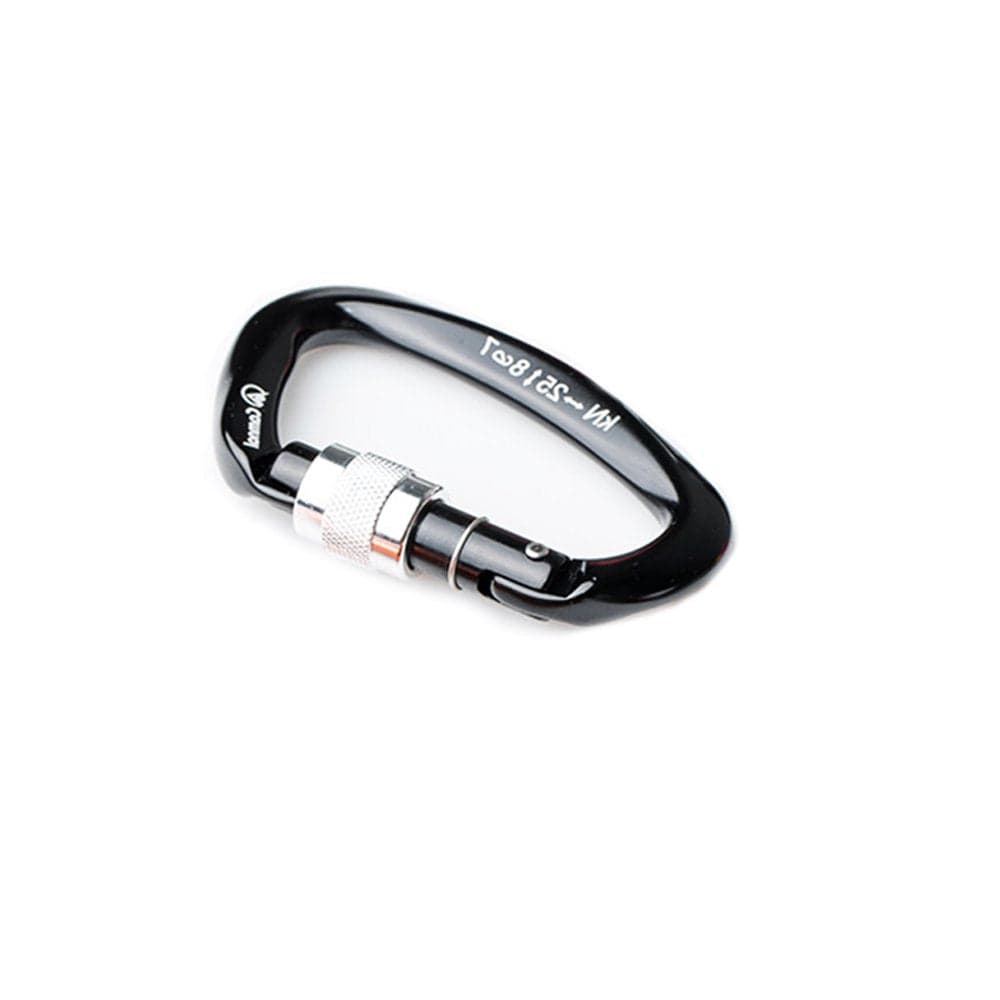 Safety Carabiner Sturdy Climbing Equipment Locking Accessories D-Shaped Outdoor Sport Tool Protective Buckle for Body Protecting Grey