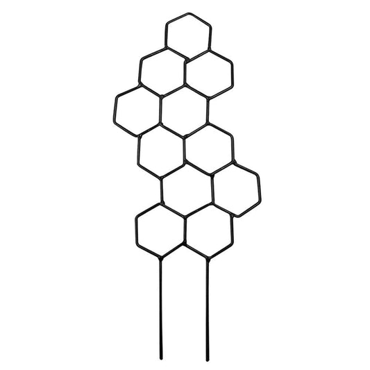 Small Trellis for Potted Plants,16"Plants Trellis Starter Holder for Garden Decor,Metal Honeycomb Shape Potted Plant Flower Stem Vines Climbing Training Support Pole Accessories