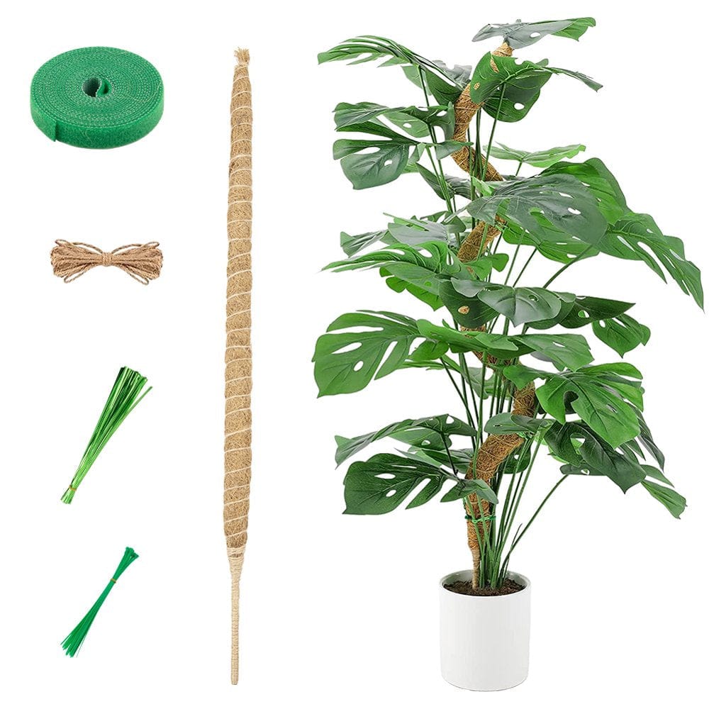 Tzou 1PCS 45Inch Moss Pole for Plant Monstera Bendable Plant Sticks Support Plant Stakes for Indoor Plants Moss Poles for Climbing Plants Growth Coco Coir Pole Plant Support Accessories