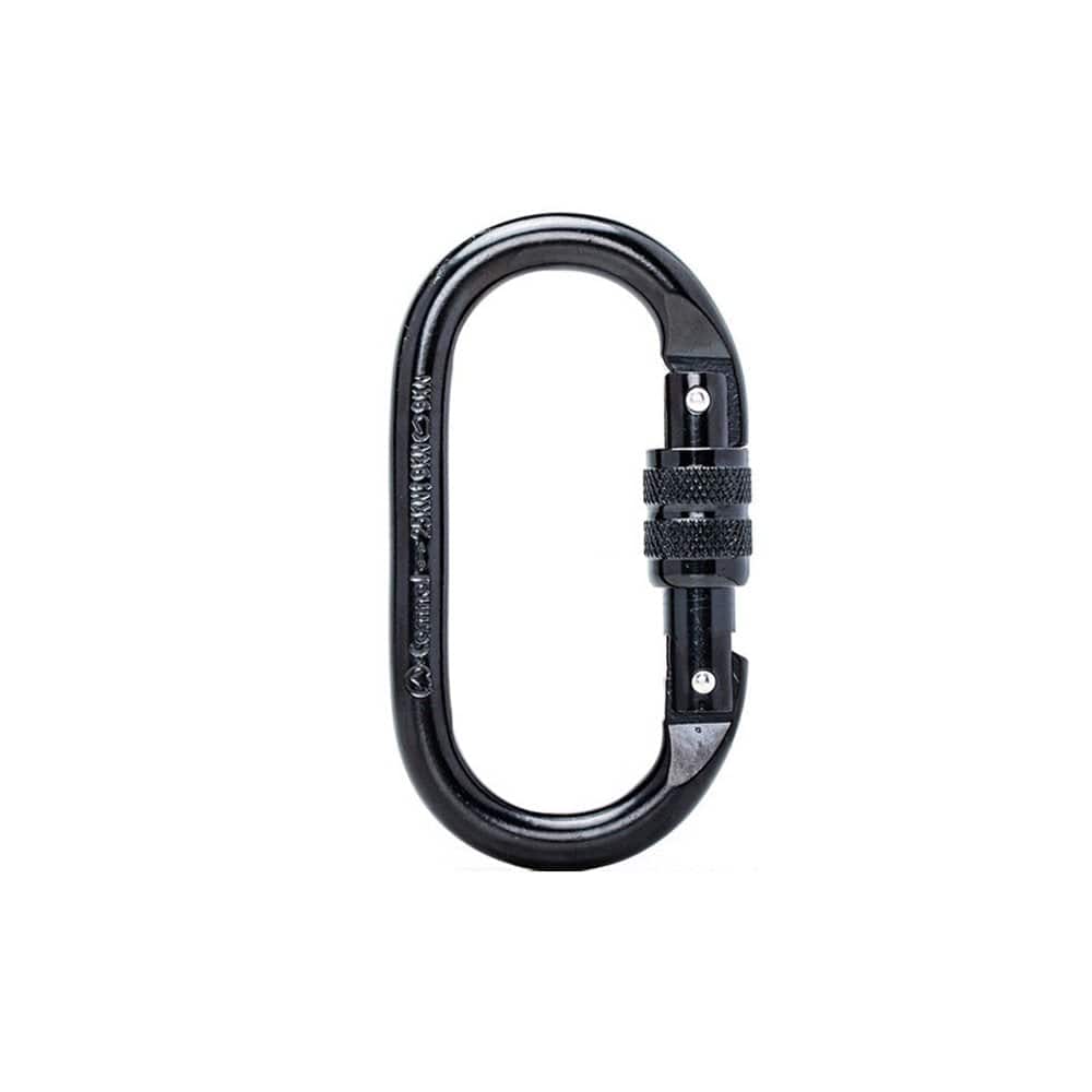 Unbranded Safety Carabiner Accessory Sturdy Protection Equipment Simple O-Shaped Rock Climb Accessories Protective Lock Tool Black