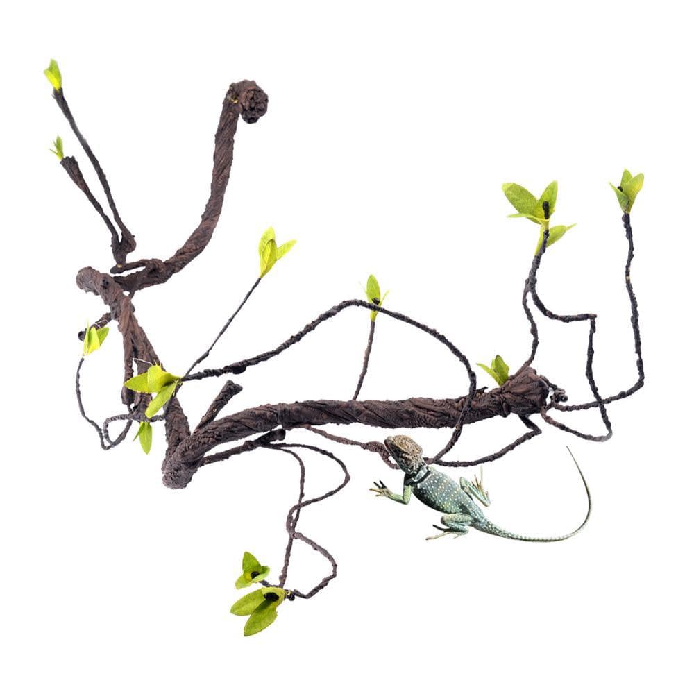 Younar Reptile Climbing Vines Jungle Climbing Branches Habitat Terrarium Plant Decoration Accessories for Climbing Lizard Bearded Dragon Chameleon Lizards Snakes 2 Styles Wondeful